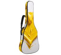 Magnifique sac de transport imperméable pour guitare acoustique, avec plusieurs poches, couche protectrice et tour de cou réglable, 108 x 40 x 12 cm, motif cœur jaune, Multicolore #01, 42.9x16.9x4.7