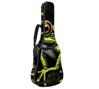 Magnifique sac de transport imperméable pour guitare acoustique, avec plusieurs poches et couche de protection, pour guitare de 101,6 cm/104,7 cm, grenouille colorée, multicolore, 42.9x16.9x4.7 in,