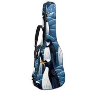 Magnifique sac de transport pour guitare acoustique de 101,6 cm/104,1 cm/106,7 cm avec compartiment pour accessoires, sac de transport étanche avec couche de protection, pingouin mignon, multicolore,