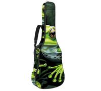 Magnifique sac pour guitare acoustique avec compartiment de rangement et design étanche, grenouille colorée, multicolore, 42.9x16.9x4.7 in, Sac pour guitare