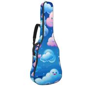 Magnifique sac pour guitare acoustique avec compartiment de rangement et design étanche, nuages colorés, multicolore, 42.9x16.9x4.7 in, Sac pour guitare