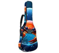 Magnifique sac pour guitare acoustique avec compartiments de rangement et couche de protection, boule de cristal crabe, Multicolore #05, 42.9x16.9x4.7 in, Sac pour guitare