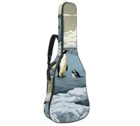 Magnifique sac pour guitare acoustique avec plusieurs compartiments et protection améliorée, pingouin mignon, multicolore, 42.9x16.9x4.7 in, Sac pour guitare