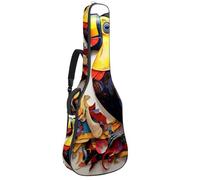 Magnifique sac pour guitare acoustique, étanche, avec compartiment pour accessoires, couche de protection, plusieurs poches, beau toucan, multicolore, 42.9x16.9x4.7 in, Sac pour guitare