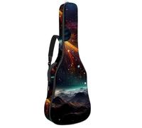 Magnifique sac pour guitare acoustique Galaxy Sky avec 2 poches, bandoulière réglable et crochet arrière, convient pour guitares électriques, basses et guitares classiques, Beau ciel galaxie,