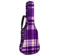 Magnifique sac pour guitare acoustique, imperméable, avec plusieurs poches et couche de protection, bleu rétro écossais, Multicolore #05, 42.9x16.9x4.7 in, Sac pour guitare