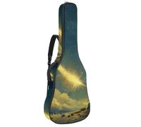 Magnifique sac pour guitare acoustique Starry Sky 41 106,7 cm avec bandoulière réglable et crochet arrière, convient pour guitares électriques, basses, guitares classiques, ukulélé, Beau ciel étoilé,