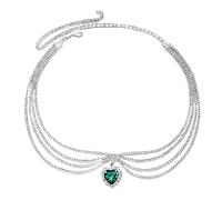 Magnifique serre-tête vintage pour femme avec cœur brillant en cristal pour tresses