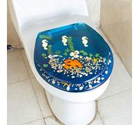 Magnifique siège de Toilette Dolphin avec Couvercle à Fermeture Douce, dégagement Rapide, Facile à Nettoyer,