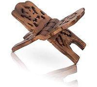 Magnifique support de livre de prière en bois fait à la main pour la rééducation des livres religieux saints pour la lecture libre de la Bible Coran Geeta Repose-livre pliable pour salon traditionnel