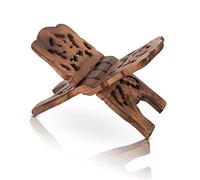 Magnifique support de livre de prières en bois fabriqué à la main pour lire gratuitement la Bible Coran Geeta - Repose-livre traditionnel - Décoration d'intérieur