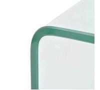 Magnifique Table basse 98x45x30 cm Verre trempé Transparent - design polyvalent - pour maison - Transparent 21.5 kg 2026_651669