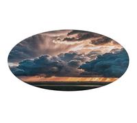 Magnifique tapis de bain rond, doux, absorbant, antidérapant, motif tempête de pluie, nuage, 60 x 60 cm, pour chambre à coucher, salon, décoration d'intérieur