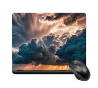 Magnifique tapis de souris carré avec base en caoutchouc antidérapant - 18 x 22 cm - Tapis de souris de jeu ultra fin pour ordinateur portable, accessoires de bureau