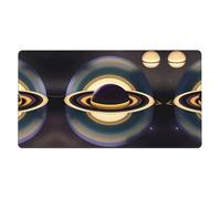 Magnifique tapis de souris Saturne extra large en caoutchouc 40,6 x 74,9 cm, forte adhérence, durable, adapté à une large gamme d'occasions