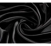 Magnifique tissu en satin de soie pour confection de robe de mariage et de soirée - Au mètre 100 x 150 centimeters Noir