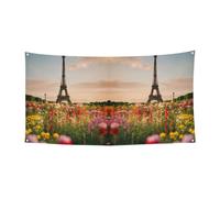 Magnifique toile de fond à suspendre avec tour Eiffel Paris pour fête, décoration intérieure ou extérieure pour événements festifs