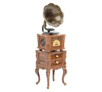 Magnifique tourne-disque miniature pour maisons de poupées, décoration idéale pour les collectionneurs d'art et le style d'intérieur classique