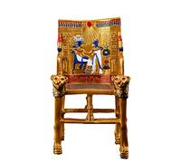 Magnifique trône du Roi Toutankhamon - Fait à la Main à partir de Pierre égyptienne avec la Peinture dorée - Réplique - Fait à la Main - Fabriqué en Égypte