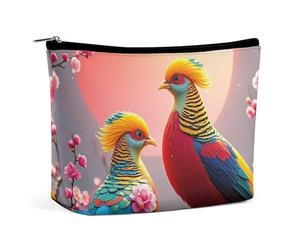 Magnifique Trousse de Toilette à Motif Coucou avec Fermeture éclair, Grande