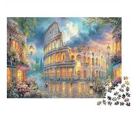 Magnifique Vue du Colisée Puzzle 1000 Pièces Papier Adapté Adultes Papier Épais Éducatif Puzzle Thème Rome Déco Murale Cadeau 38x26cm/1000pcs
