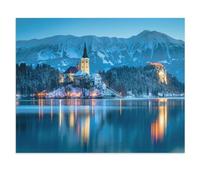 Magnifique Vue sur Le lac de Bled avec Son château, Slovénie，for Children 1000 Pieces Papier Puzzle Jigsaws, DIY Casual Puzzles Toys, for Adults and Teenagers Unique Gifts Toys（50x70cm）-U22
