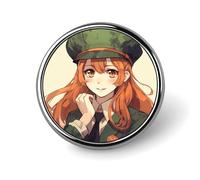 Magnifiques badges décoratifs de dessin animé, badge rond en alliage d'aluminium durable, broche bouton légère pour chemises, vestes, chapeaux, uniformes 1"