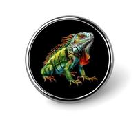 Magnifiques badges ronds en forme de lézard iguane, broches à boutons personnalisées pour la décoration de vêtements