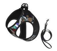 Magnifiques Bijoux en Diamant Noir,Harnais pour Animaux de Compagnie, Harnais réfléchissant réglable pour Chien,L