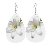 Magnifiques boucles d'oreilles en cuir à motif de lys pour femme, adaptées pour un usage quotidien, une fête et un rendez-vous galant