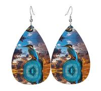 Magnifiques boucles d'oreilles en cuir avec motif oiseau, pour femme, adaptées pour un usage quotidien, une fête et un rendez-vous galant