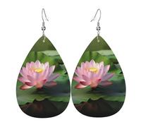 Magnifiques boucles d'oreilles en forme de fleur pour femme - Boucles d'oreilles pendantes en cuir - Double face - Légères - Accessoires d'oreille pour femme - Bijoux tendance - Cadeau d'anniversaire