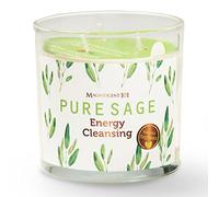 Magnifiques Bougies d'aromathérapie 101 Pure Sauge - 396,9 g - Durée de Combustion de 56 Heures | Bougie en Verre de Cire de soja Biologique pour Nettoyage énergétique, Manifestation