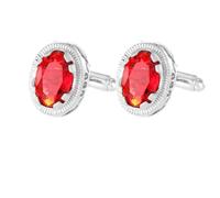 Magnifiques boutons de manchette pour hommes sertis de cristaux de diamant Chemise style Trésor rouge Style Amour Chemise Accessoires de Salon Festif Soir Soir