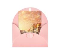 Magnifiques cartes de vœux de Noël imprimées avec enveloppes Motif vue sur le canal de Venise, Nouvel An, Thanksgiving, anniversaire, remerciement, condoléances