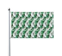 Magnifiques drapeaux abstraits en marbre pour maison, cour, maison, 91 x 152 cm, bannière de vœux avec œillets, décoration d'intérieur ou d'extérieur