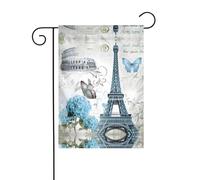 Magnifiques drapeaux de jardin double face à imprimé floral, 30,5 x 45,7 cm, anniversaire, mariage, vacances, cour, extérieur, décoration extérieure