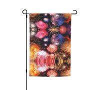 Magnifiques drapeaux de pavillon de feux d'artifice avec motifs, adaptés pour la décoration de jardin, de balcon et de terrasse.