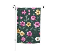 Magnifiques drapeaux décoratifs imprimés de fleurs violettes, drapeaux de terrasse d'extérieur, 30,5 x 45,7 cm, adaptés pour la décoration de terrasse et d'extérieur.
