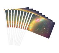 Magnifiques drapeaux portables imprimés galaxie pour événements sportifs, célébrations, décorations d'intérieur et d'extérieur