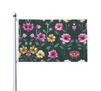 Magnifiques drapeaux violets imprimés double face, drapeaux décoratifs d'intérieur et d'extérieur, avec œillets, adaptés pour les jardins et les terrasses.