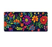 Magnifiques Fleurs Large Gaming Mouse Pad XL Surface Lisse avec Bords brodés et Base antidérapante Big Mousepad pour Le Bureau, la Maison, Le Travail, Le Gaming