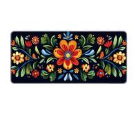 Magnifiques Fleurs Large Gaming Mouse Pad XL Surface Lisse avec Bords brodés et Base antidérapante Big Mousepad pour Le Bureau, la Maison, Le Travail, Le Gaming