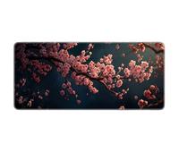 Magnifiques Fleurs Large Gaming Mouse Pad XL Surface Lisse avec Bords brodés et Base antidérapante Big Mousepad pour Le Bureau, la Maison, Le Travail, Le Gaming
