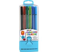 Magnifiques marqueurs triangulaires 12 couleurs - La créativité entre vos mains ! Parfait pour dessiner, peindre et créer des projets artistiques mémorables.