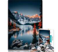 Magnifiques Montagnes et Lacs, Puzzle 1000 pièces pour Adultes et Adolescents, Jeu Stimulant et Familial avec des pièces de Formes aléatoires entièrement emboîtables (38x26cm)