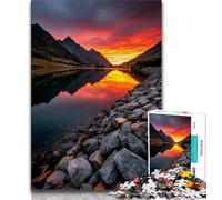 Magnifiques Montagnes et Lacs, Puzzle 1000 pièces pour Adultes et Adolescents, Jouets éducatifs, Jeux Anti-Stress, décoration Murale (38x26cm)