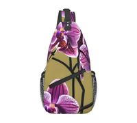 Magnifiques orchidées. C'est un sac à bandoulière décontracté pour homme avec une grande capacité de stockage et une poche plaquée de chaque côté.
