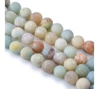 Magnifiques perles de pierre amazonite mate pour la fabrication de bijoux Perles d'espacement en vrac de pierres précieuses naturelles 15 "10MM (environ 38 pièces)