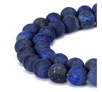 Magnifiques perles naturelles en agate, perles rondes en vrac pour fabrication de bijoux, Bleu lapis-lazuli, 12 mm
